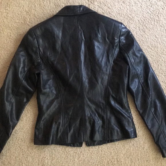 Danier leather jacket, classic black - Picture 8 of 10